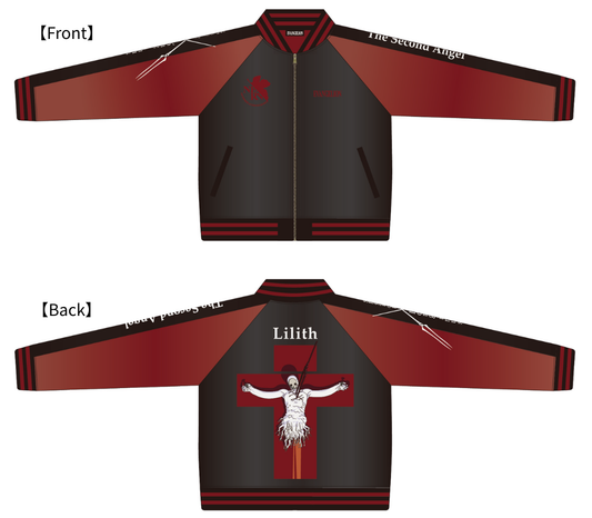 Evangelion "Lilith The Second Angel" Sukajan Bomber Jacket (L)(3L) | Embroidered Anime Outerwear