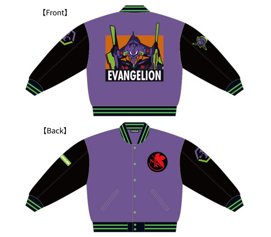 EVA-01 "Test Type Purple Edition" Sukajan Bomber Jacket (L)(3L) | Embroidered Anime Outerwear
