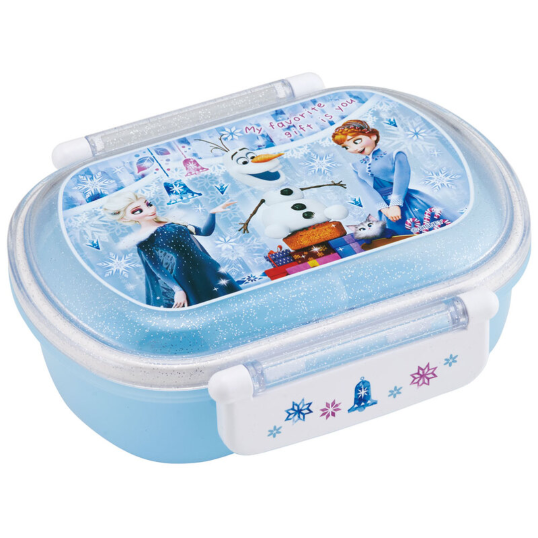 Disney Frozen Bento Lunch Box 360ml (12oz), 2 Compartments, Cute, Anti-bacterial, Durable, Microwave, Dishwasher Safe